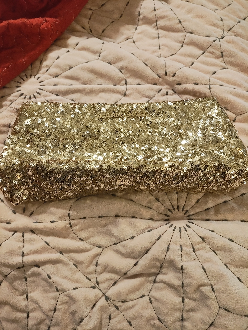 Gold Sequin Wristlet Clutch - Victoria's Secret